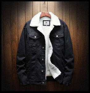 Men Light Blue Winter Jean Jackets - manfastion