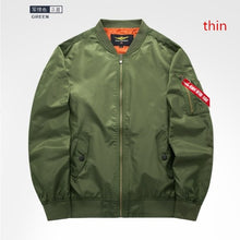 Load image into Gallery viewer, 2019 High quality Ma1 Thick and thin Army Green Military motorcycle Ma-1 aviator pilot Air men bomber jacket - manfastion