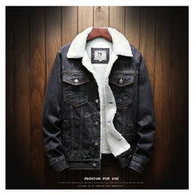 Load image into Gallery viewer, Men Light Blue Winter Jean Jackets - manfastion