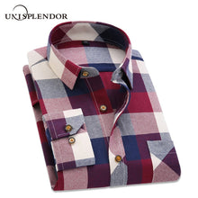 Load image into Gallery viewer, 2019 Spring Autumn Flannel Men Plaid Shirt Long Sleeve Men&#39;s Warm - manfastion