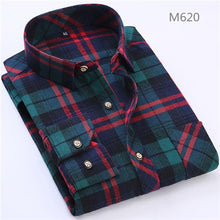 Load image into Gallery viewer, 2019 Spring Autumn Flannel Men Plaid Shirt Long Sleeve Men&#39;s Warm - manfastion