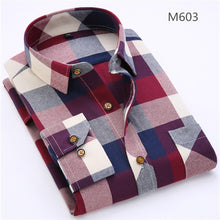 Load image into Gallery viewer, 2019 Spring Autumn Flannel Men Plaid Shirt Long Sleeve Men&#39;s Warm - manfastion