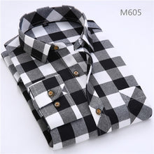 Load image into Gallery viewer, 2019 Spring Autumn Flannel Men Plaid Shirt Long Sleeve Men&#39;s Warm - manfastion