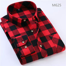 Load image into Gallery viewer, 2019 Spring Autumn Flannel Men Plaid Shirt Long Sleeve Men&#39;s Warm - manfastion