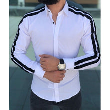 Load image into Gallery viewer, Plain Men Formal Shirts Business Dress Wedding Long Sleeve Slim Fit Top Patchwork HOT - manfastion