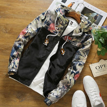 Load image into Gallery viewer, Floral Jacket 2019 Autumn Mens Hooded Jackets - manfastion