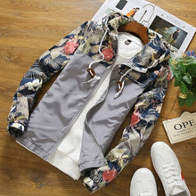 Load image into Gallery viewer, Floral Jacket 2019 Autumn Mens Hooded Jackets - manfastion